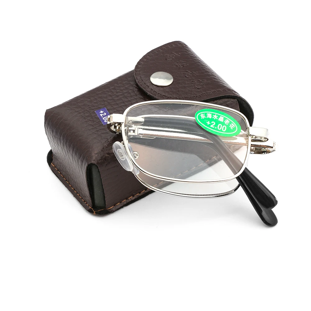 

Складные очки для чтения, складные пресбиопические очки для мужчин и женщин, металлические очки для чтения в стиле ретро, с чехлом 1,0, 1,5, 2,0, 2,5...