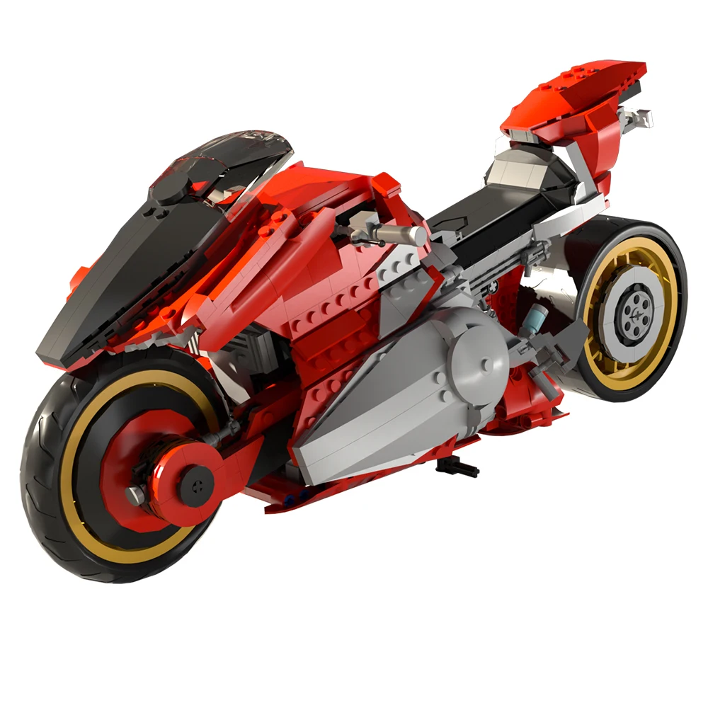

Gobricks MOC Motorcycle Model Cyberpunks 2077 Bike Building Blocks Sets City Road Racing Bricks for Adult Children Birthday Toy