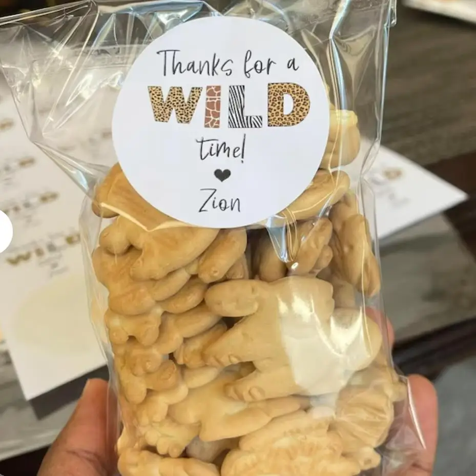 25 шт. наклейки с принтом диких животных в джунглях тема сафари дикая вечеринка