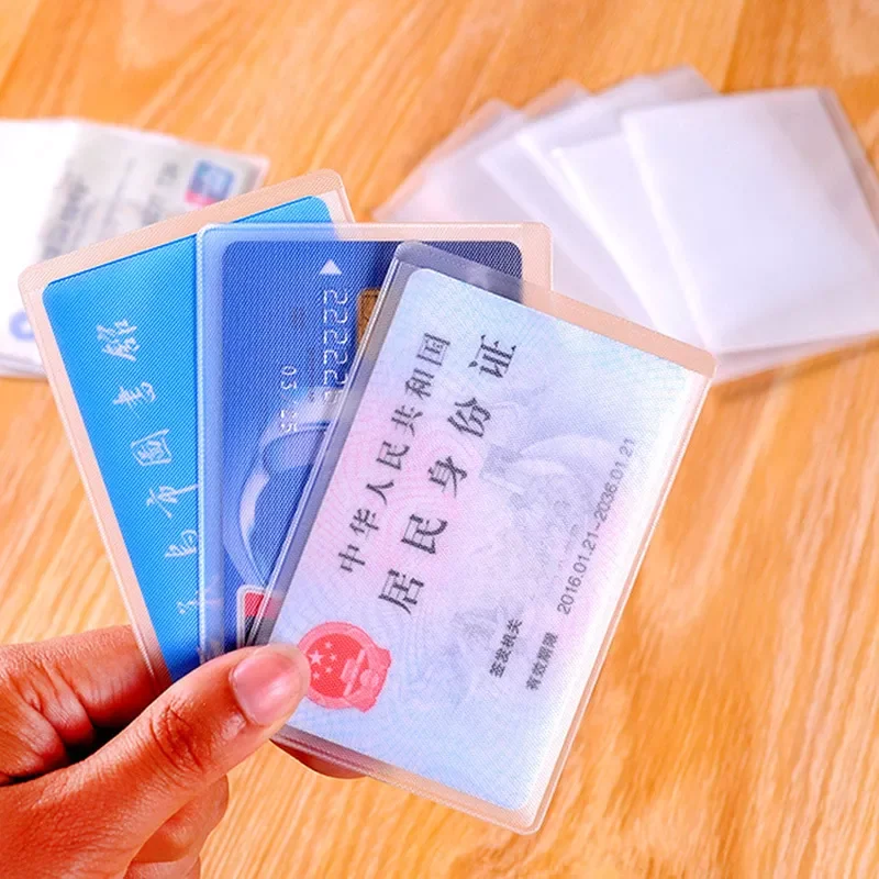 

10pcs Transparent ID Bank Credit Card Protective Cover Case Dustproof Scratch Resistant Paper Money Wallet Buisness Card Holder