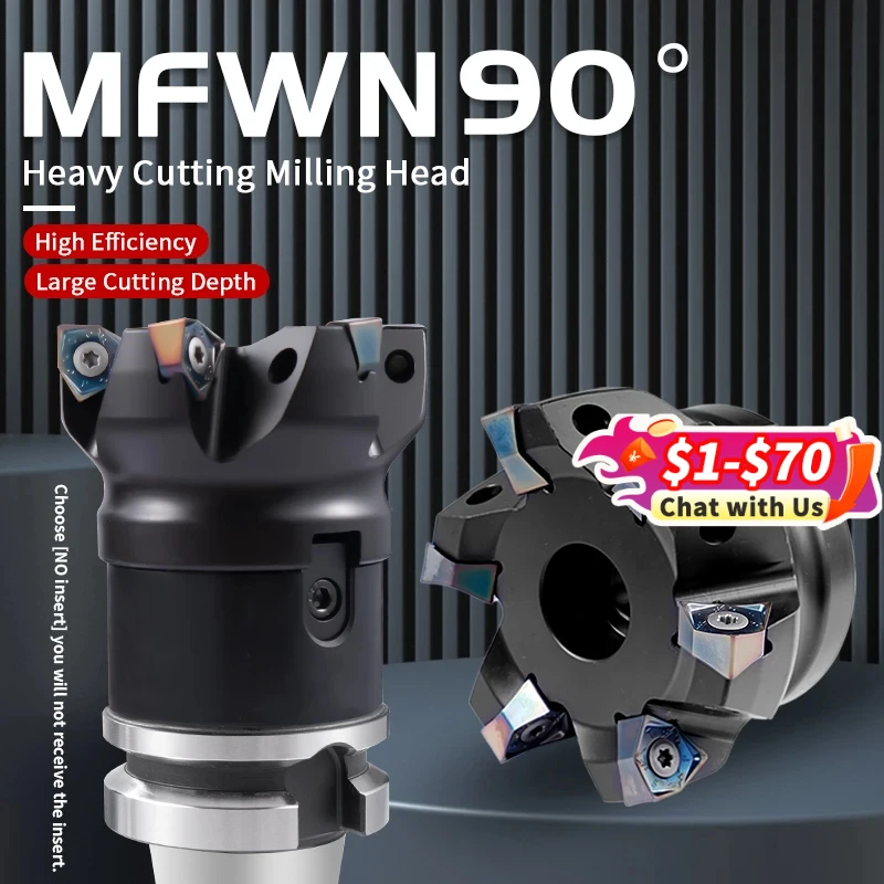 MFWN 90-градусная двухсторонняя шестиугольная плоскорежущая фрезерная головка WNMU 080608   Вставка для грубой обработки быстрой фрезерования