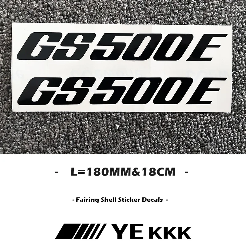 2X 180MM Motorcycle Fairing Shell Hub Head Shell Fuel Tank Sticker Decal White Black For GS500E GS 500E 500 E