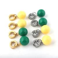 new takerlama super vegetto potara earrings goku zamasu yellow green earrings cosplay for women men jewelry