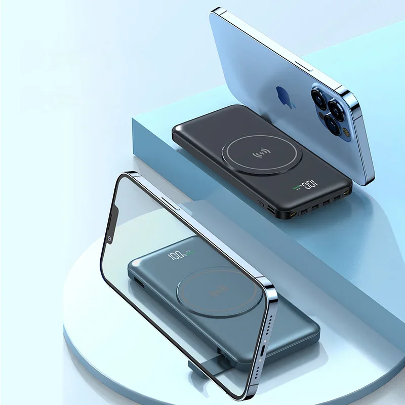 2024 Портативный 8000 мАч Magsafe Power Bank 10 Вт Qi Магнитный беспроводной внешний