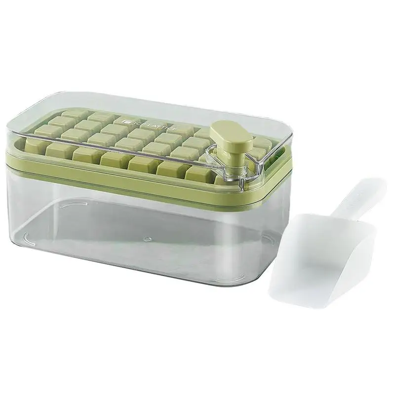 

Ice Cube Tray 32-grid Silicone Ice Tray With Storage Bin Ice Cube Trays For Freezer Mini Ice Cube Trays Easy-Release Silicone