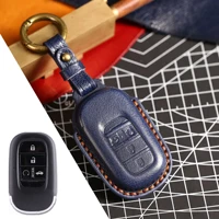 genuine leather car key cover case key bag shell for honda civic accord vezel pilot crv freed 2021 2022 honda auto accessories