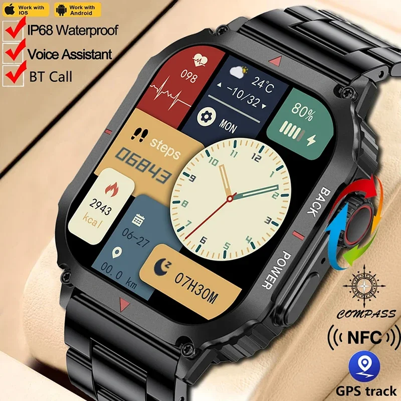 

Мужские Смарт-часы с измерением уровня сахара в крови