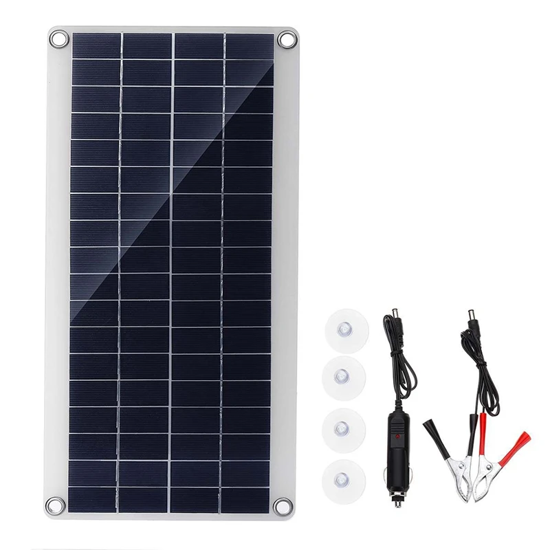 

300W Solar Panel Portable Dual 12/5V DC USB Fast-Charging Waterproof Emergency Charging Outdoor Battery Charger For Car