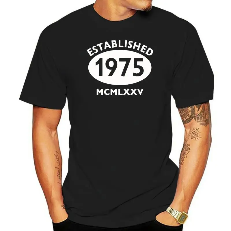 

Мужская футболка с римскими цифрами, 10 цветов, лето 1975