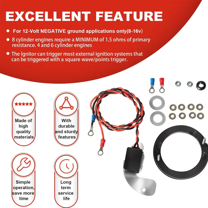 Комплект для преобразования электронного зажигания 1181 подходит PerTronix 8-Cyl одна