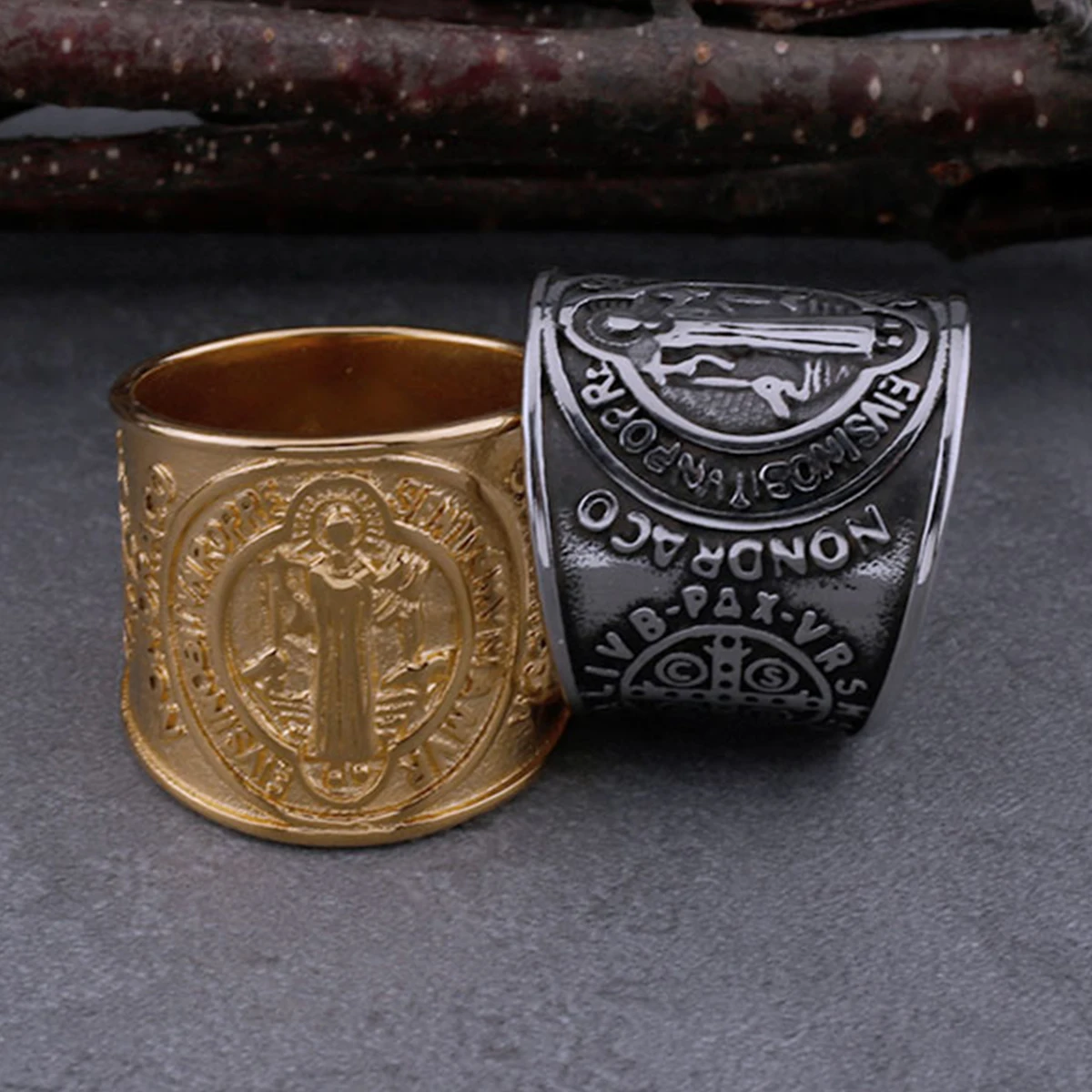 Мужское кольцо в стиле хип-хоп из нержавеющей стали