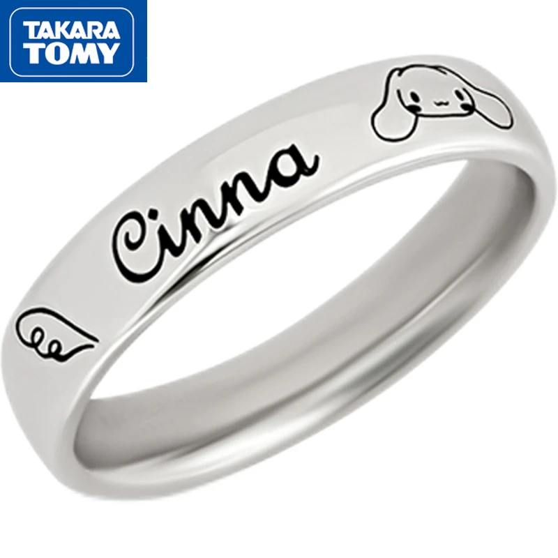 

TAKARA TOMY2022 New Hello Kitty Women's Cute Adjustable Open Sterling Silver Couple Ring Girl Sweet and Lightweight Hand Jewelry