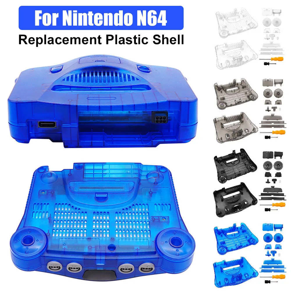 

Games Console Protector Boxes for Nintendo N64 Replacement Plastic Shell Translucent Case Retro Video Game Console Box