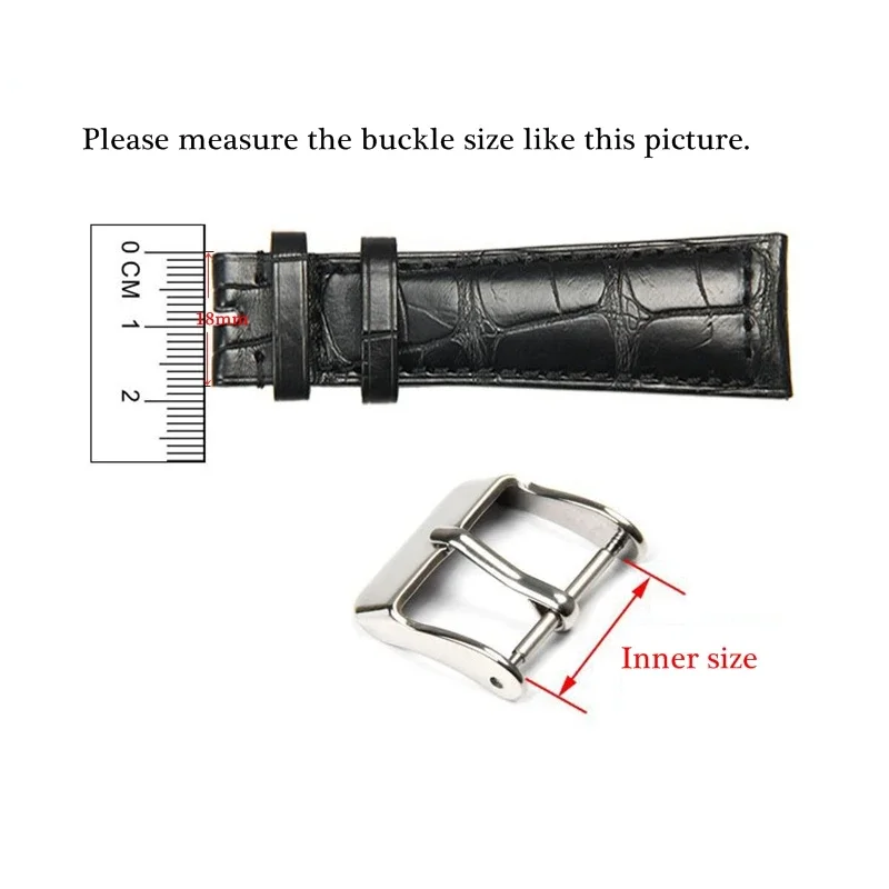 Застежка для часов из нержавеющей стали 316 пряжка 16 мм 18 20 22 24 цельная