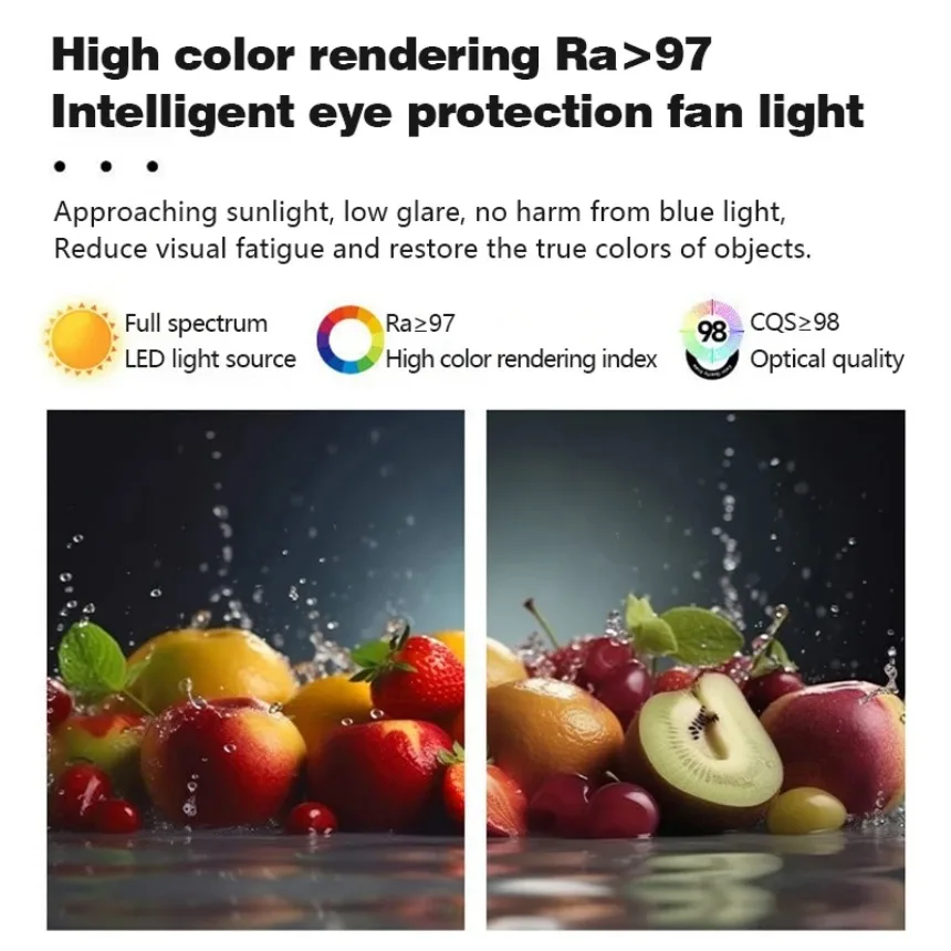 Светодиодный потолочный вентилятор светильник современный дизайн без листьев