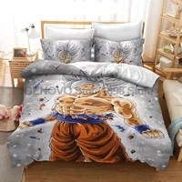 japan anime monkey king goku 3d bedding set muscle boy printed duvet cover set bed linens twin full queen king size 23pcs quilt