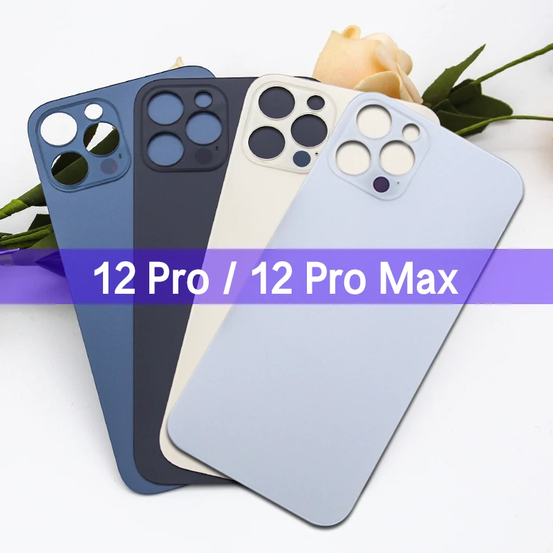 Задняя стеклянная панель для iPhone 12 Pro Max 6.7-дюймового размера со всеми операторами с предустановленным клеем и набором инструментов для ремонта.