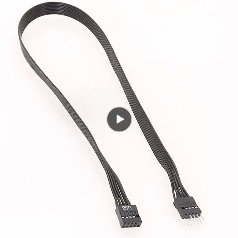 

Black Long Life Motherboard Usb Extension Cable Lagging Design 9-pin Adapter Cable Repeatable Pluggable Pvc Insulation About 8g