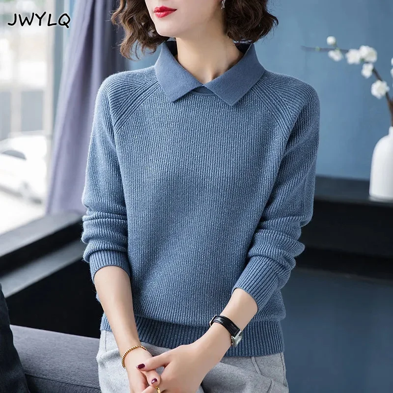 

2022 Autumn Winter Turn-collar Turtlenect Thick Sweater Pullover Women Long Sleeve Female Casual Sweater Jumper Oversized Sweate