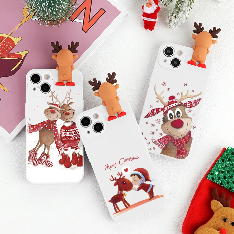 Рождественский чехол с 3D куклой для Huawei Honor X8 10i 10 9X 8X Mate 20 P40 P30 P20 Lite Pro Y6 Y7 Prime P Smart 2019