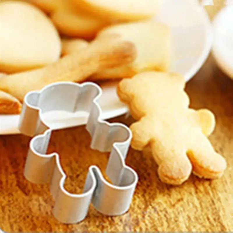 

Kitchen Cookie Cutters Steel Bear Shape Animal Biscuit Cutters Fondant Pastry Baking Diy Decorating Mold Cookie Tools B6p0