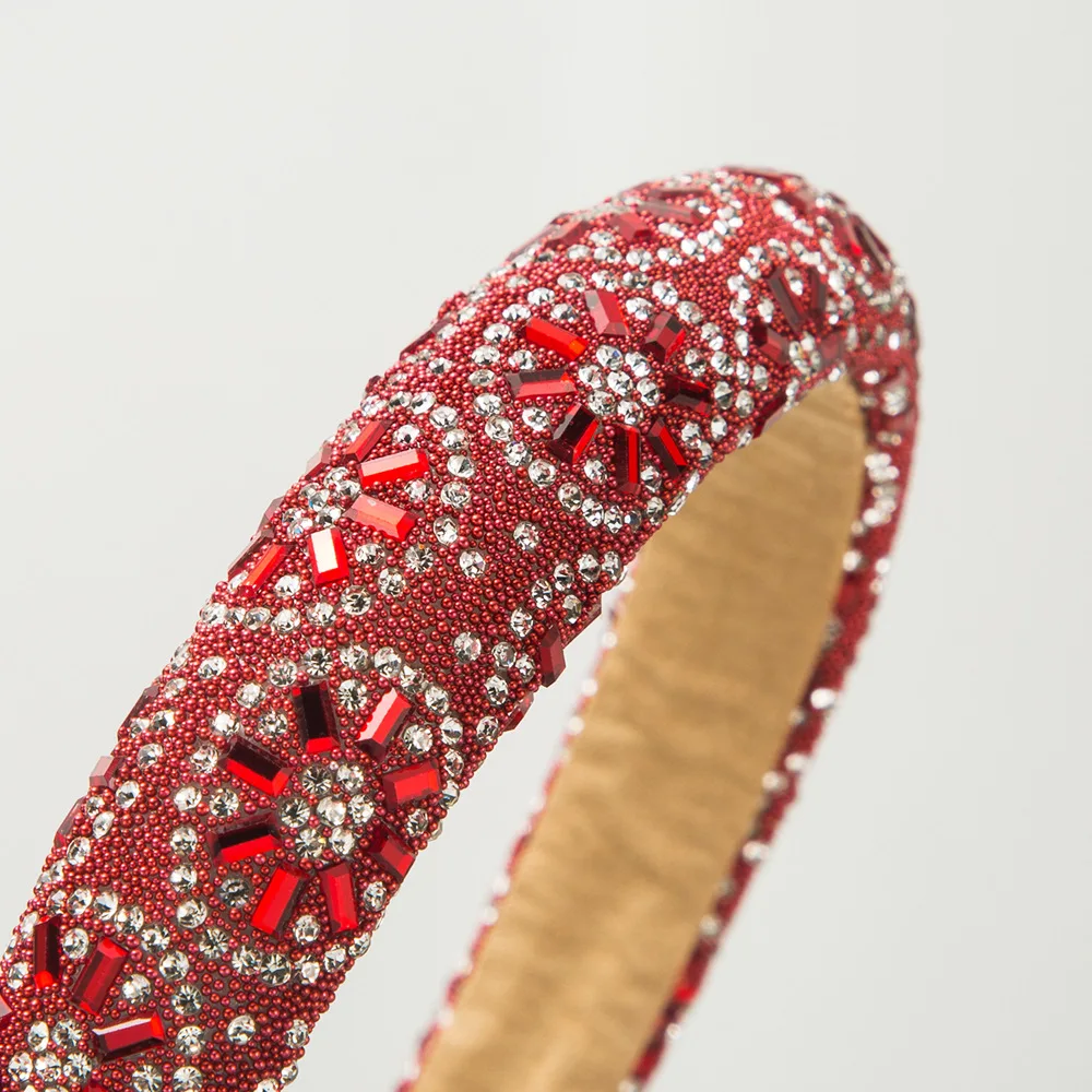 Повязка для волос в ретро-стиле простой обруч с камнями виде подсолнуха