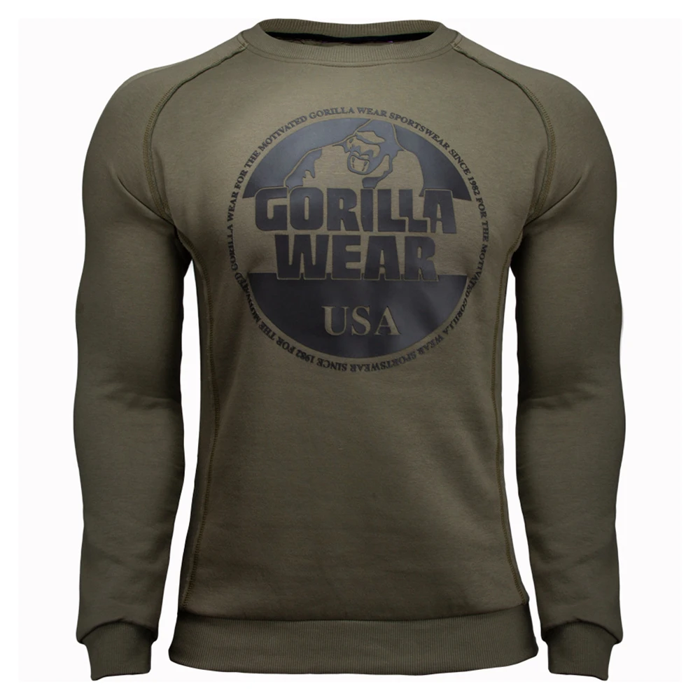 

Gym Fitness Sweatshirts Men Casual Print Hoodies Training Clothing Cotton Tops Outerwear Male Autumn Pullover Running Sportswear