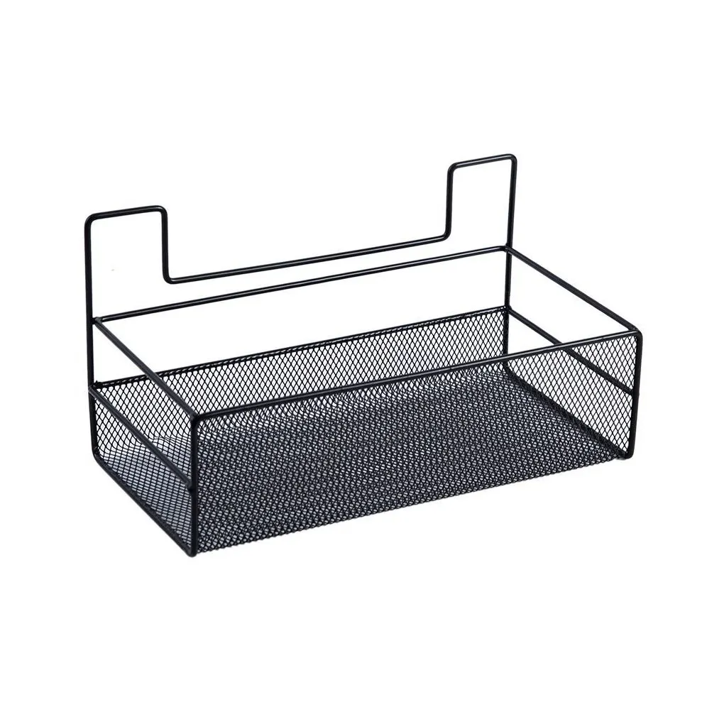 

Bathroom Storage Basket Wall Mounted Organizer Holder Kitchen Condiment Shelf Removable Punch Free Organization Rack