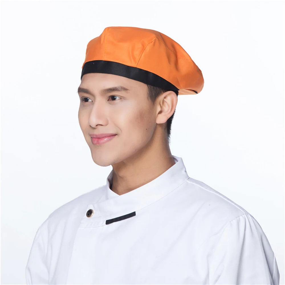 

Chef Hats Waiter Beret Restaurant Hotel Cafe Bar Workwear Kitchen Cook Baking Chef Cap Breathable Mesh Forward Cap Men And Women