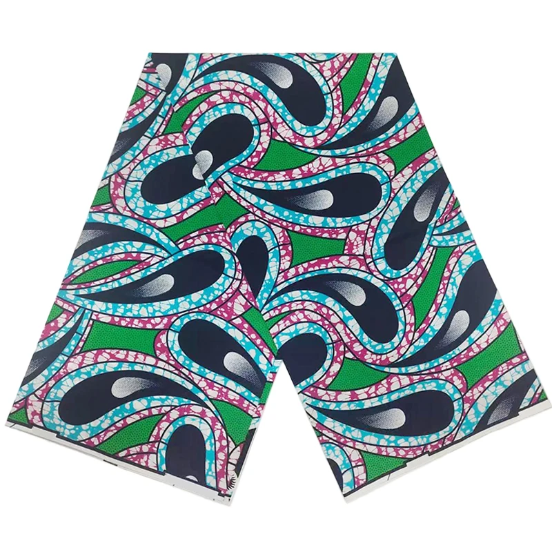 

2023 New Popular African Real Wax Fabric 100% Cotton Nigerian Ankara Fabrics Prints Batik Dutch High Quality Women Sewing HS0309