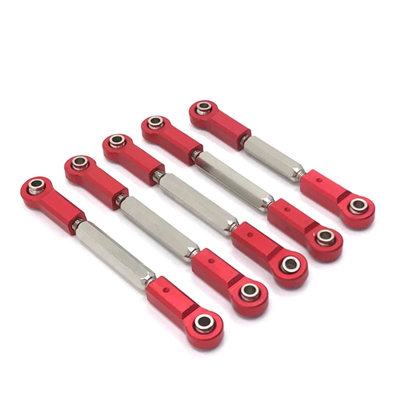 

5Pcs Metal Steering Link Rod Servo Rod EA1018 EA1019 For JLB Racing CHEETAH 11101 21101 J3 Speed RC Car Upgrade Parts