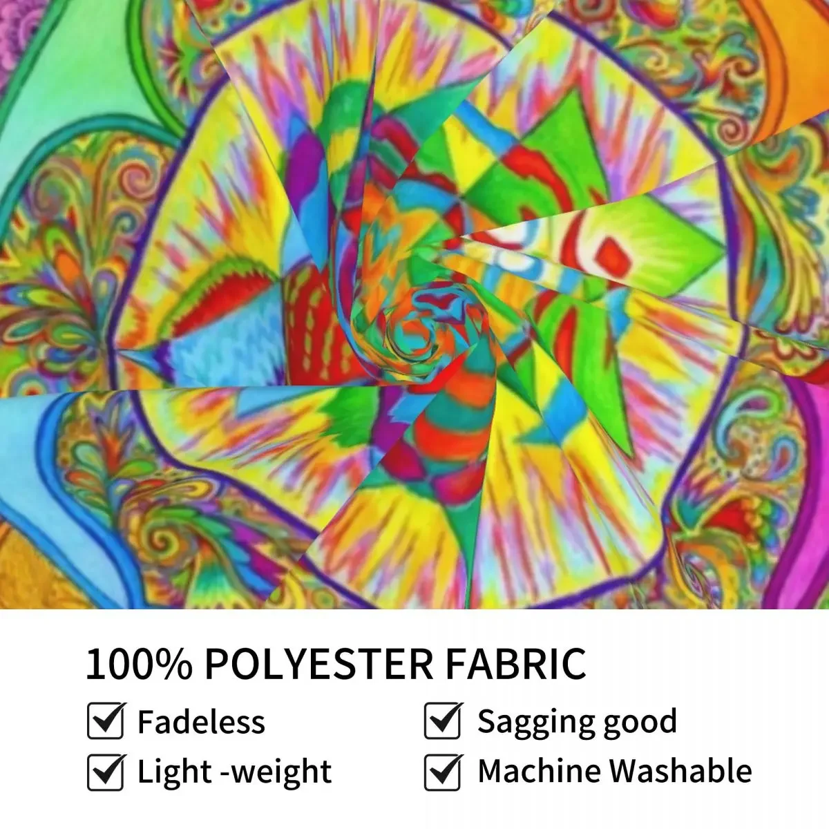 Внутренняя сила психоделический тигр Шри-Янтра триповая мандала гобелен