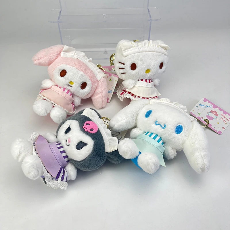 

Плюшевый брелок в стиле аниме Sanrio Kuromi Hellokitty My Melody Cinnamoroll, мягкий плюшевый брелок, милые искусственные украшения