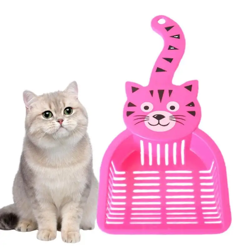 Scooper Non-slip Cat Shape Handle Handle Non-stick Solid Cat Poop Shovel For Cat