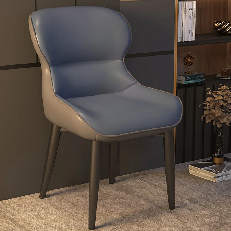 

Nordic restaurant chair back stool simple modern household soft bag cosmetic chair iron light luxury writing desk and chair
