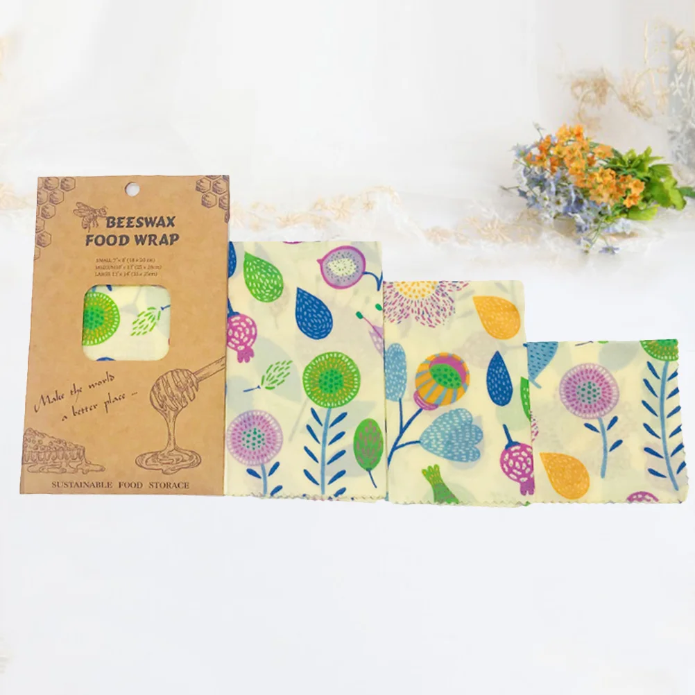 3 шт. пищевые обертки из пчелиного воска многоразовая упаковочная ткань салфетки