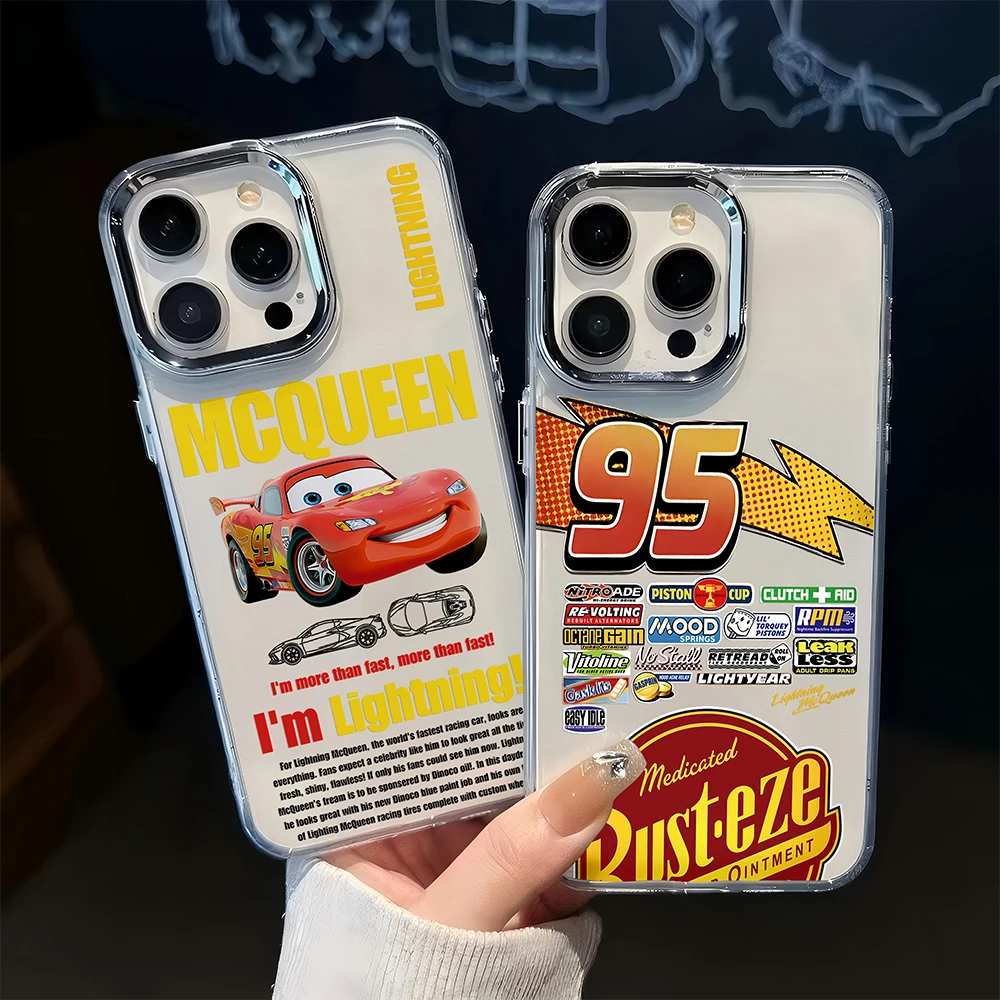 Фото Чехол для телефона с мультяшными машинками Молния МакКуин 95 для iPhone 17e 17 16e 16 15 14 13 12 11 mini Pro Max X XR XSMAX 8 7 Air Plus №4