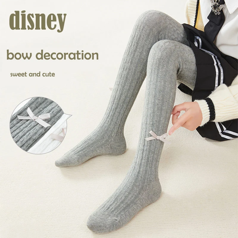 

Колготки для девочек из мультфильма «Холодное сердце», чулки Эльзы, теплые детские танцевальные носки, хлопковые детские колготки с бантом