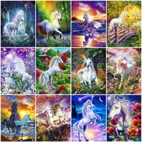 diy diamond painting horse 5d new arrivals cross stitch kits embroidery animal garden horse picture mosaic art wall decoration