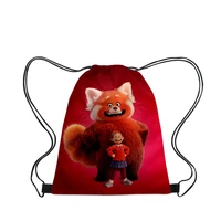 kawaii bear disney pixar turning red cartoon backpack plushie anime peripheral cute red panda plush toys doll gifts for children