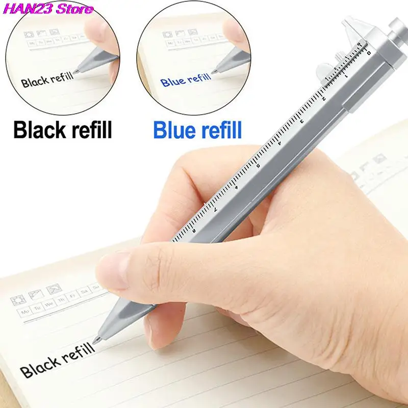 

1PC 0-100MM Vernier Caliper Marker Pen Ballpoint Pen Gauging Tool Multifunction Measuring Pen Creative Measuring Hand Tool