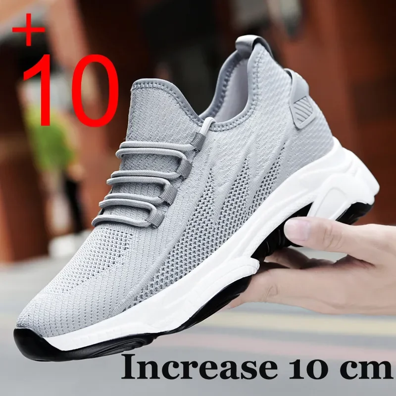 

Men Sneakers Casual Heightening Shoes 8cm Height Increase Shoes For Men Summer Breathable 6cm Elevator Shoes 10cm Insole Taller
