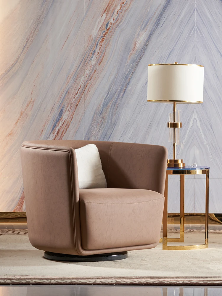 

Italian light luxury sofa chair villa model room designer leisure chair single reception coffee chair