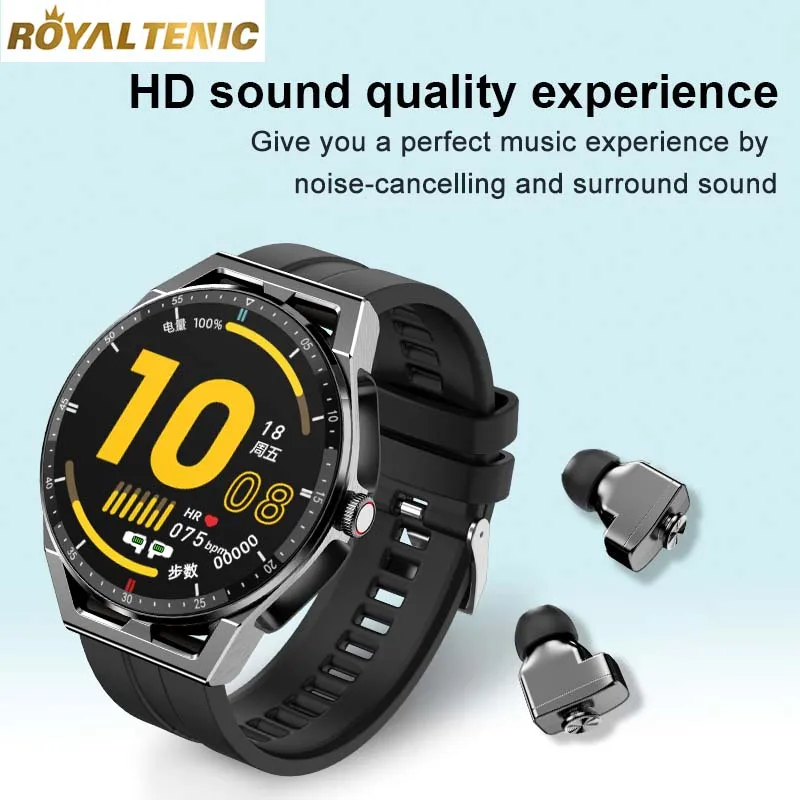 

T20 Smart Watch T10 Upgraded Version 2in1 TWS Wireless Earphones Bluetooth Call Music Earbuds Headset Smartwatch for Xiaomi IOS