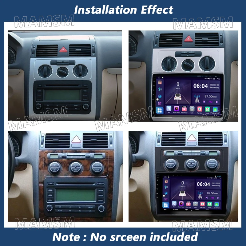 2 Din адаптер рамы радио для VW Volkswagen Touran 2004-2008 автомобильный Android плеер DVD аудио