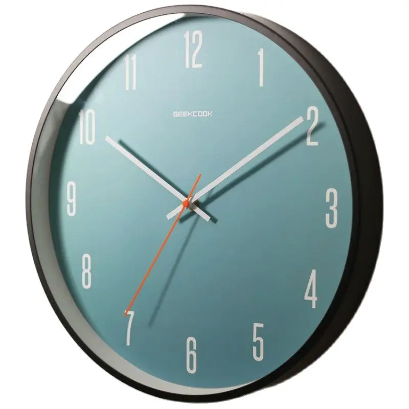 

Modern Wall Clock Wood Blue Living Room Bedroom Nordic Creative Wall Clocks Home Decor Kitchen Relogio De Parede Home Gift SC639