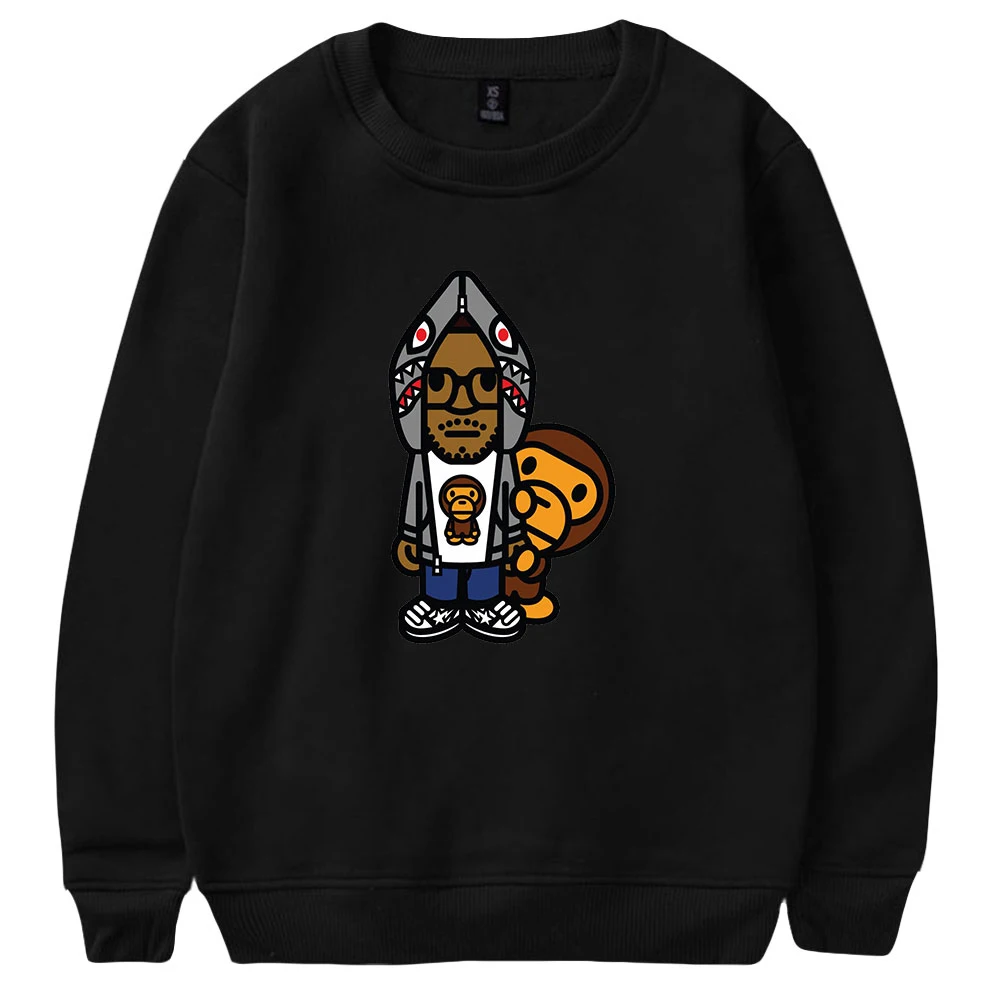 

Men Women Outwear Harajuku casual Streetwear Hip Hop Clothes Plus Size American Rapper Kid Cudi Sweatshirt O-Neck Tracksuit