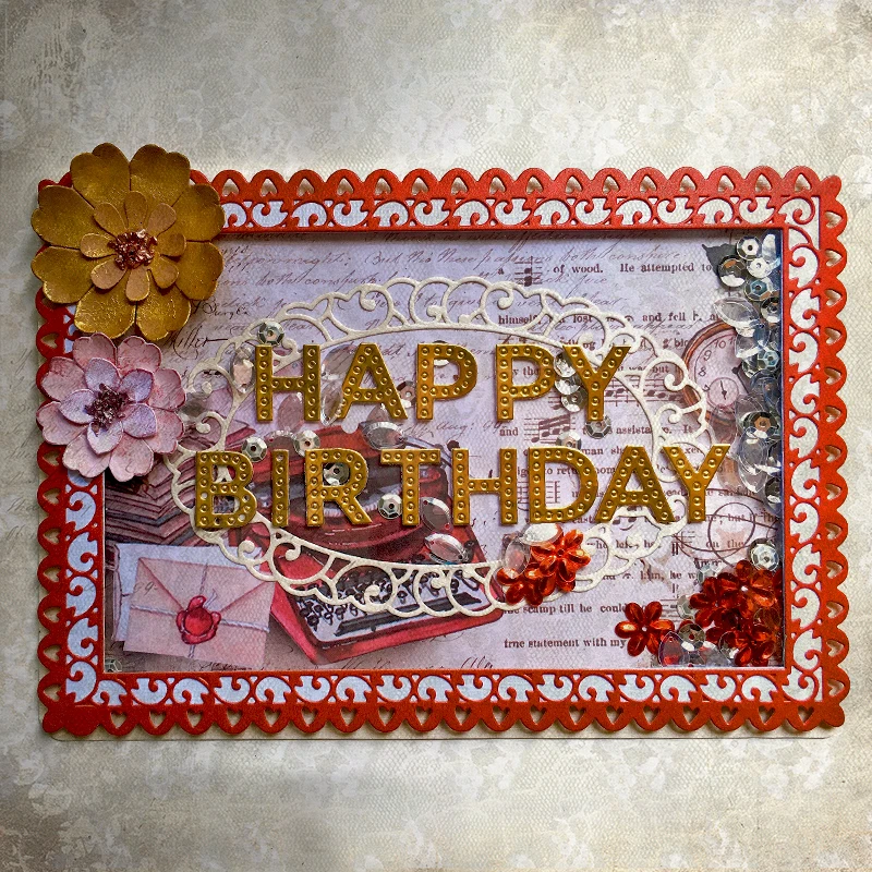 Panalisacraft большой размер кружевная рамка металлические штампы трафареты для