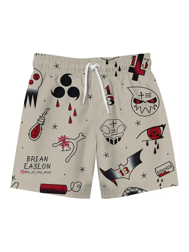 Шорты мужские пляжные в стиле ретро свободные удобные дышащие быстросохнущие