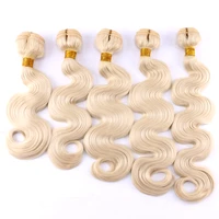 16 24 inches synthetic body wave hair bundles 613 black brown 100gpiece high temperature chemical fiber hair extensions